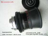 Fast lens ÐžÐšÐ¡10 - 28 - 1 with PL mount.JPG